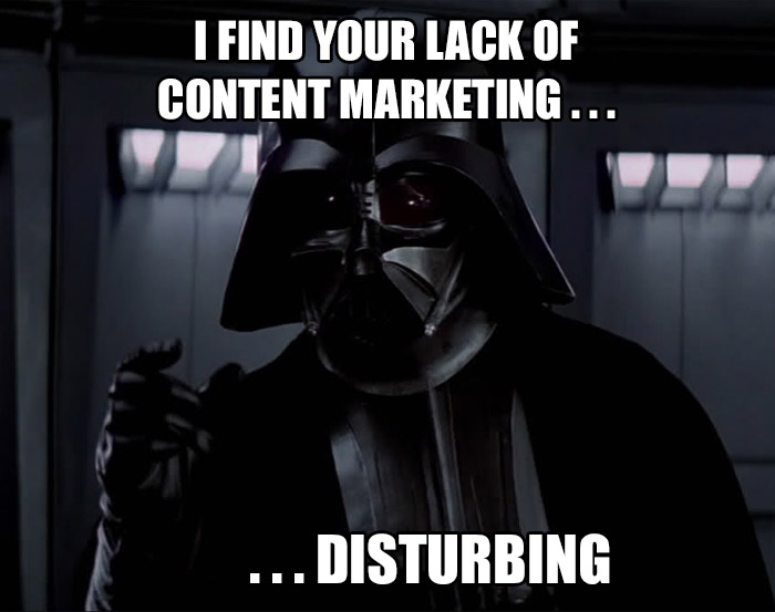 Darth Vader Content Marketing Meme